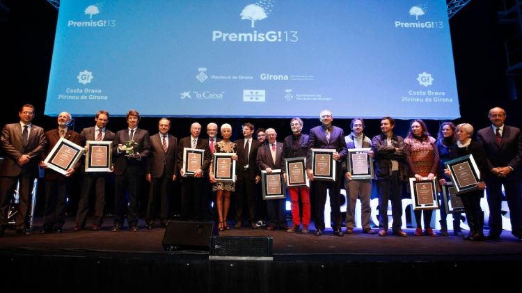 Foto de família dels premiats a l'edició 2013 dels Premis G! © Pere Duran