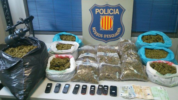 La droga comissada als detinguts