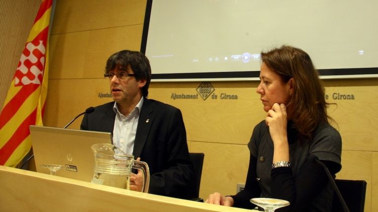Carles Puigdemont durant la presentació del festival © ACN