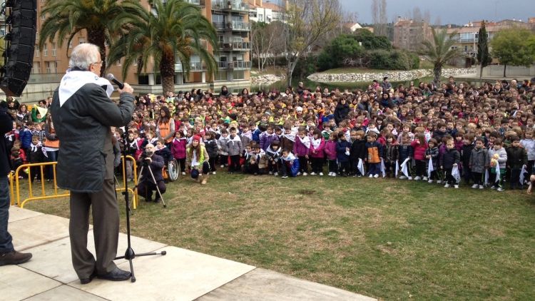 Els escolars reunits al Parc del Migdia © Aj. de Girona