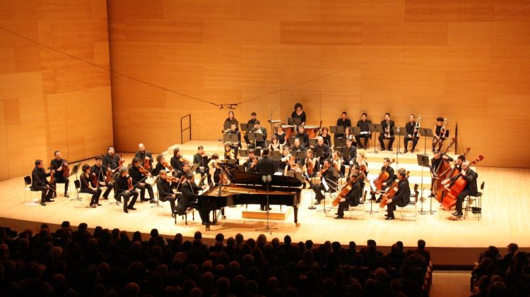 Un instant del concert que la GIOrquestra va celebrar ahir © ACN