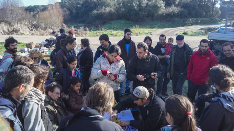 Els participants a la jornada d'anellament
