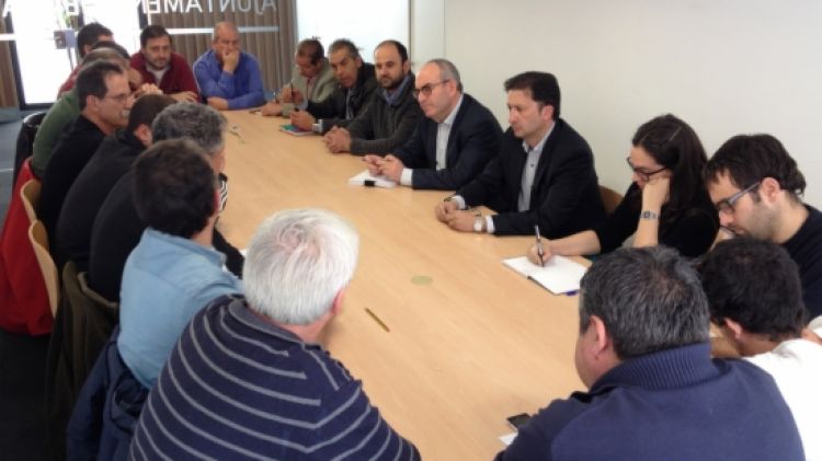 Reunió d'aquest matí a l'Ajuntament de Blanes © ACN