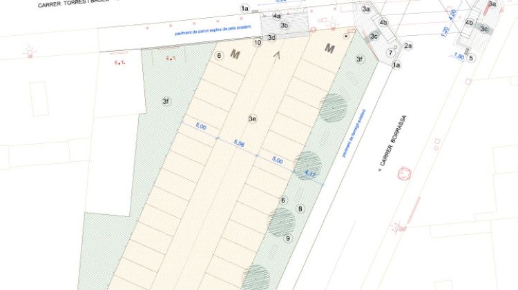 Planol de la zona on subicarà el nou aparcament © AG