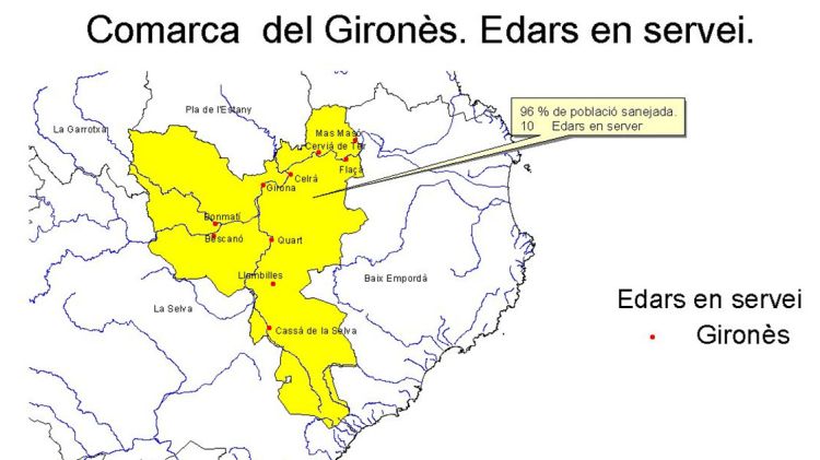 Mapa de situació de les depuradores