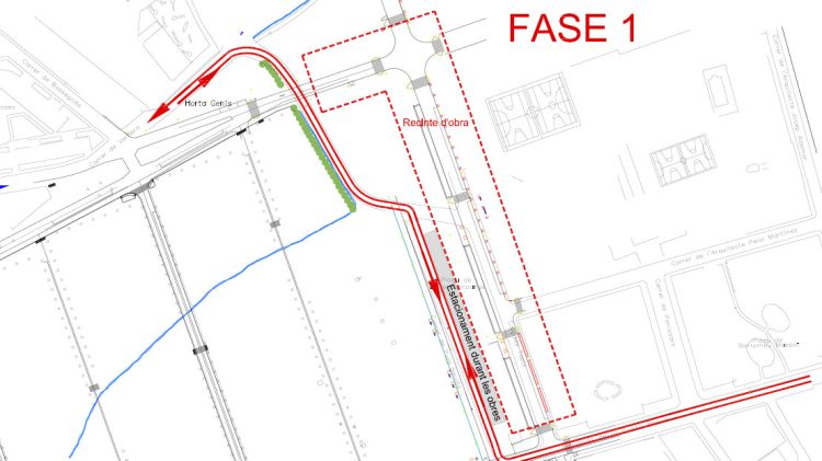 Planol de les afectacions per a la primera fase del projecte © AG