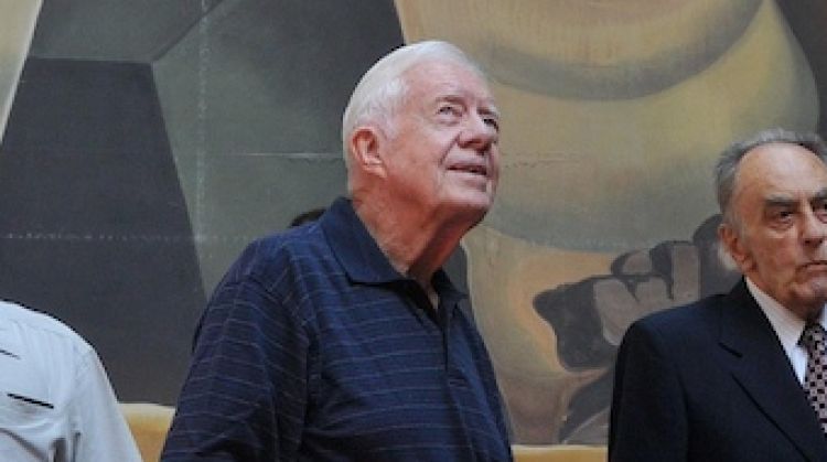 Jimmy Carter sota la cúpula del Teatre-Museu Salvador Dalí de Figueres © ACN