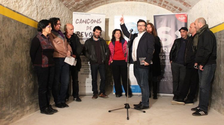 Xavi Pascual, ahir a Girona presentant l'inici del festival