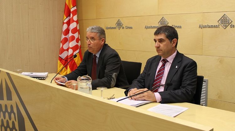 Jordi Fàbrega i Joan Alcalà presentant ahir les dades © Aj. de Girona