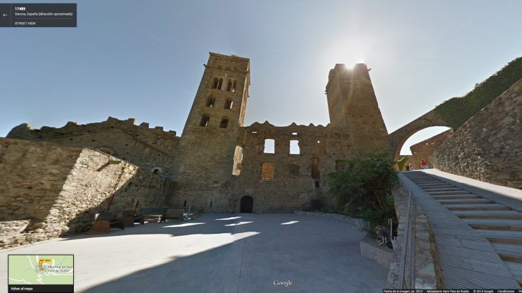Interior del Monestir de Sant Pere de Rodes © Google Maps