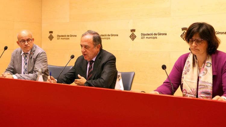 D'esquerra a dreta: Joaquim Maria Puigvert,  Joan Giraut i Maria Assumpció Colomer © Miquel Millan