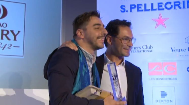 Jordi Roca recollint el guardó