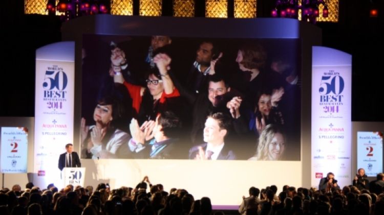 Moment en que s'ha anunciat que el Celler ha quedat en segon lloc © ACN