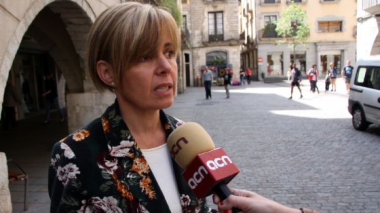 La portaveu del PSC a l'Ajuntament i a la Diputació de Girona, Pia Bosch, aquest migdia © ACN