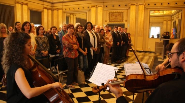 La celebració institucional del Dia d'Europa a Girona ha finalitzat amb una audició musical a càrrec del Trio Areté @ACN