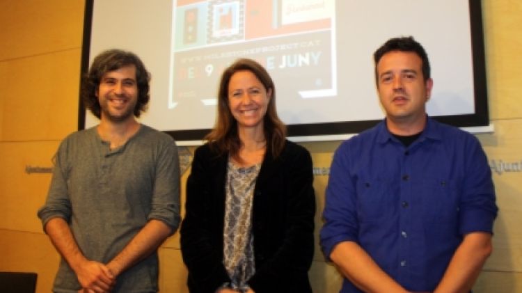 Marta Madrenas amb Ignacio Moltó i Xavier Masó © ACN