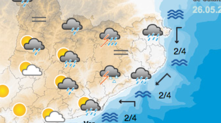 Predicció del temps per aquesta tarda © Meteo.cat