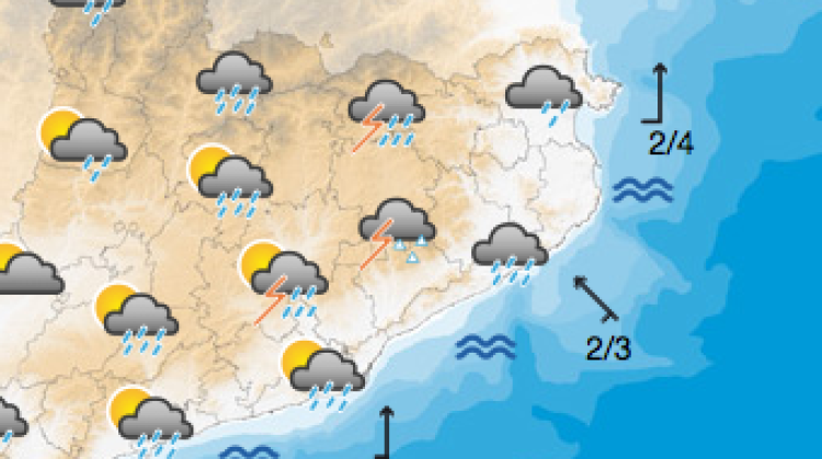 Predicció per demà a la tarda © Meteo.cat