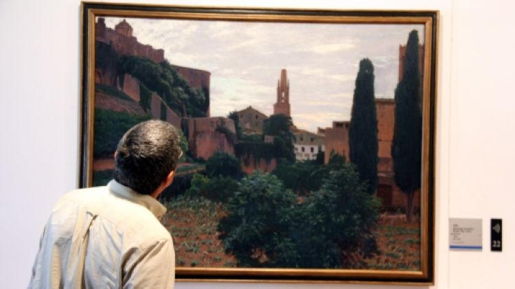 El quadre 'Girona' de Santiago Rusiñol ha recuperat la brillantor original © ACN