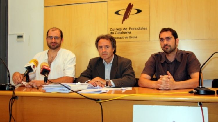 D'esquerra a dreta, Sergi Nuss, Eduard de Ribot i Eduard Adrobau © ACN