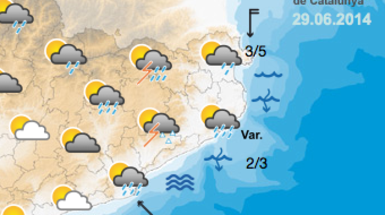 Predicció del temps per aquesta tarda © Meteo.cat