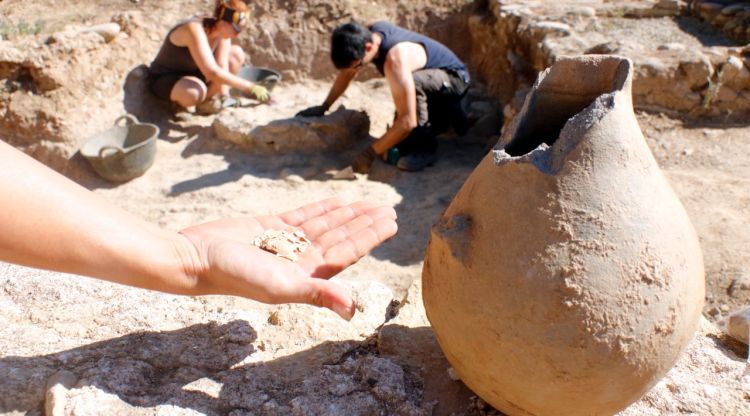 Troben una gerra amb un ou d’una ofrena romana de fa 1.800 anys a Sarrià de Ter