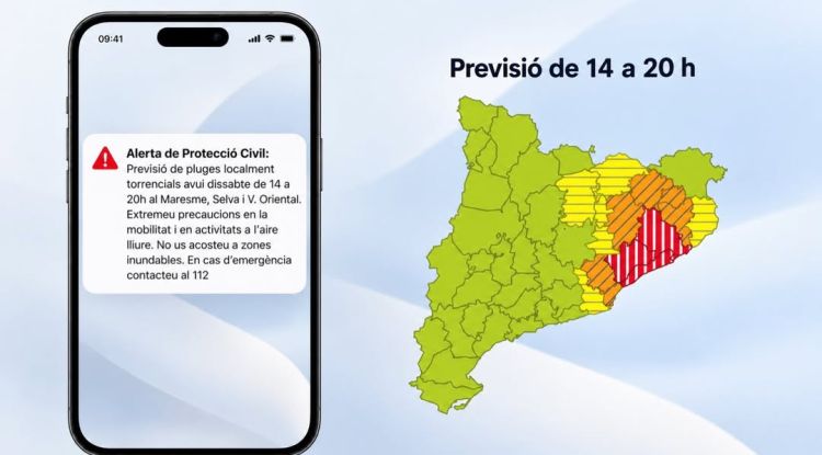 Santa Coloma de Farners acumula 20,7 litres de pluja fins a les 16 hores